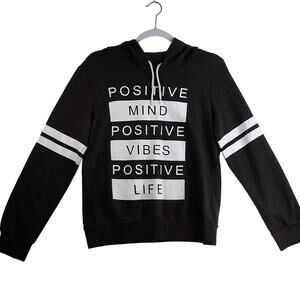 On Fire Sweatshirt Hoodie Junior Large Positive‎ Mind Vibes Lightweight Pullover